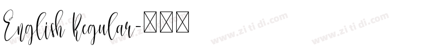 English Regular字体转换